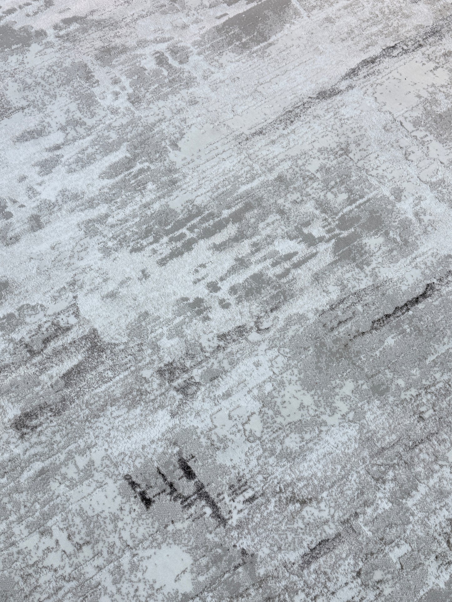 Ethereal Mist Abstract Rug | Slate Grey and Cream | Size 200x300 cm (6.7x9.10 ft).