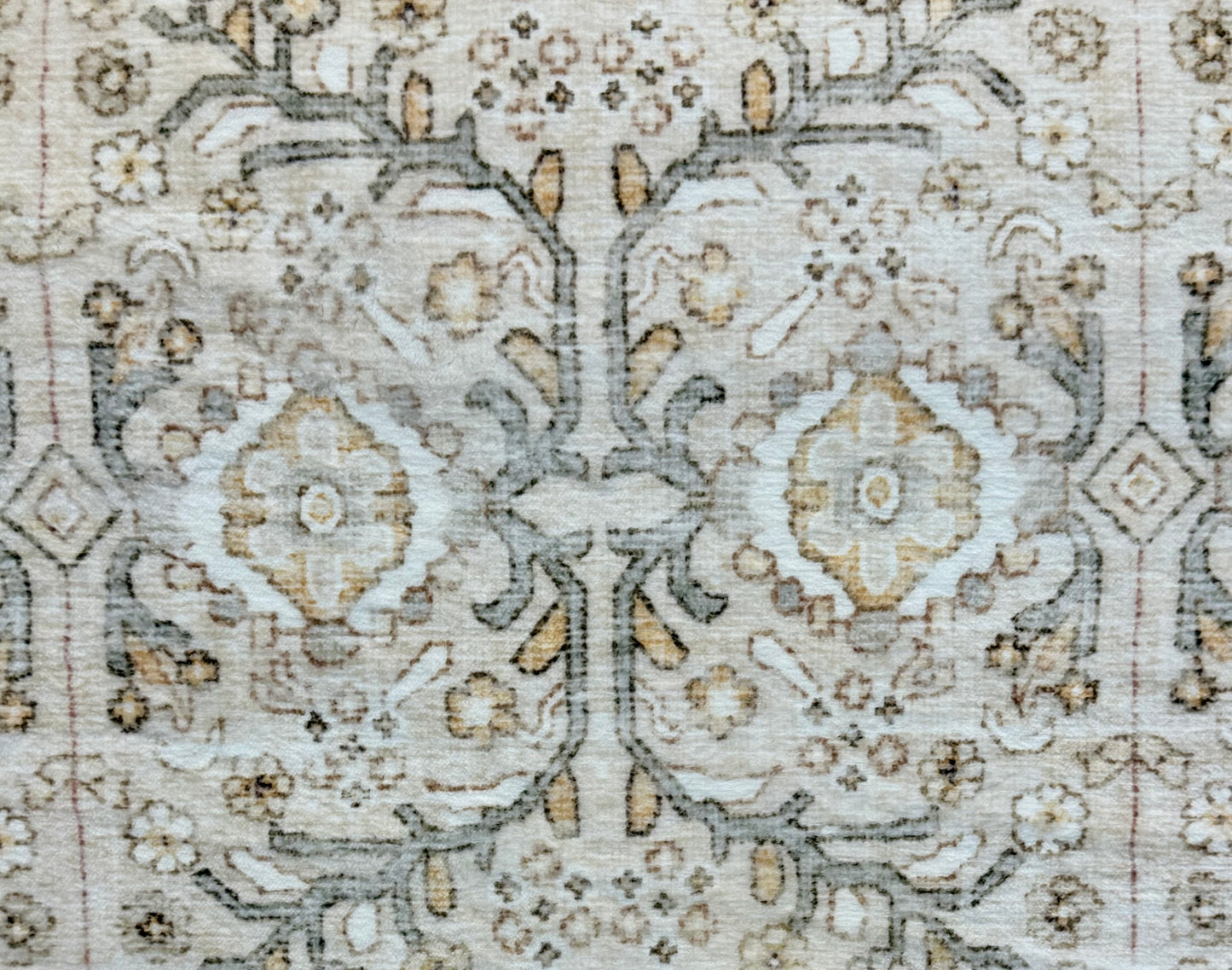 Faded Cream and Taupe Persian Style Area Rug | Ivory & Cream | Size 120x170 cm (4.0x5.7 ft) approx