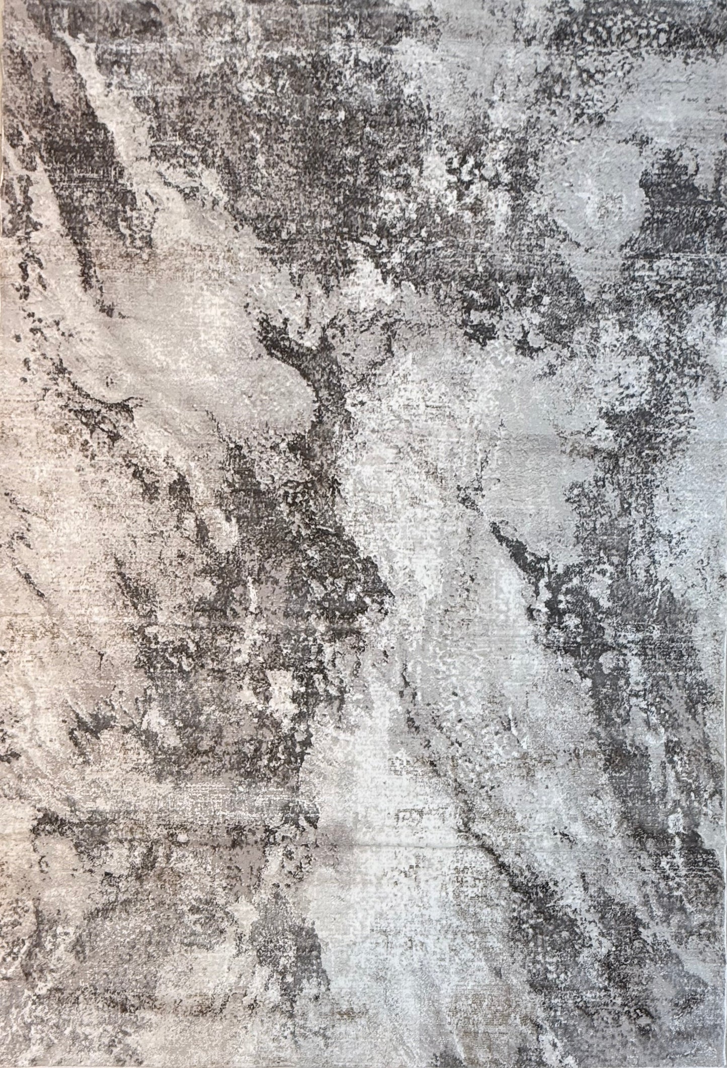 Lunar Metallic Marble Rug |Shades of Grey, White, Black and Gold | Size 150x220cm (4.11x7.2)ft