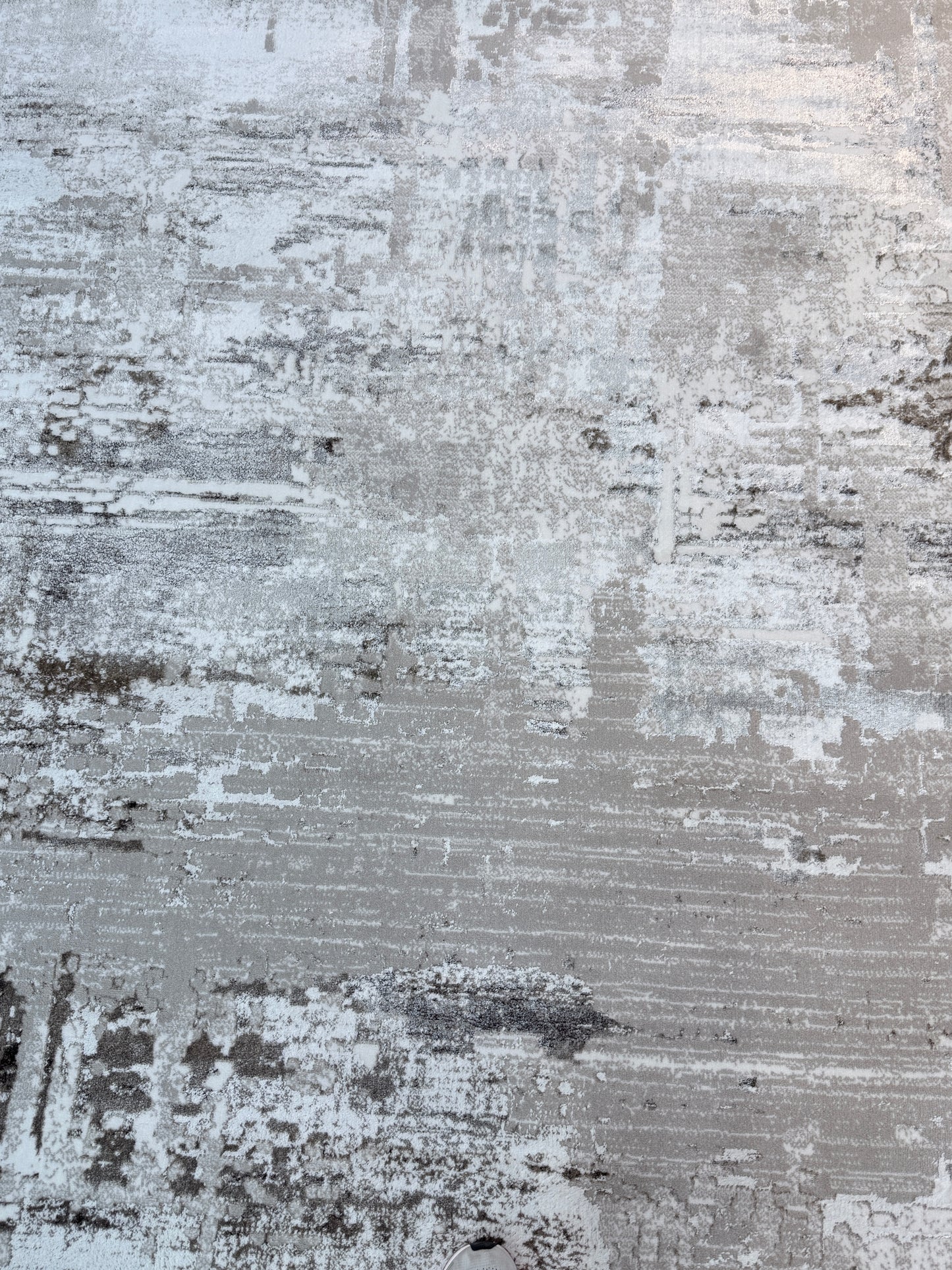 Contemporary Faded Marble Rug | L.Grey, OffWhite & Sand | Size 200x300 cm (6.6x9.10 ft)
