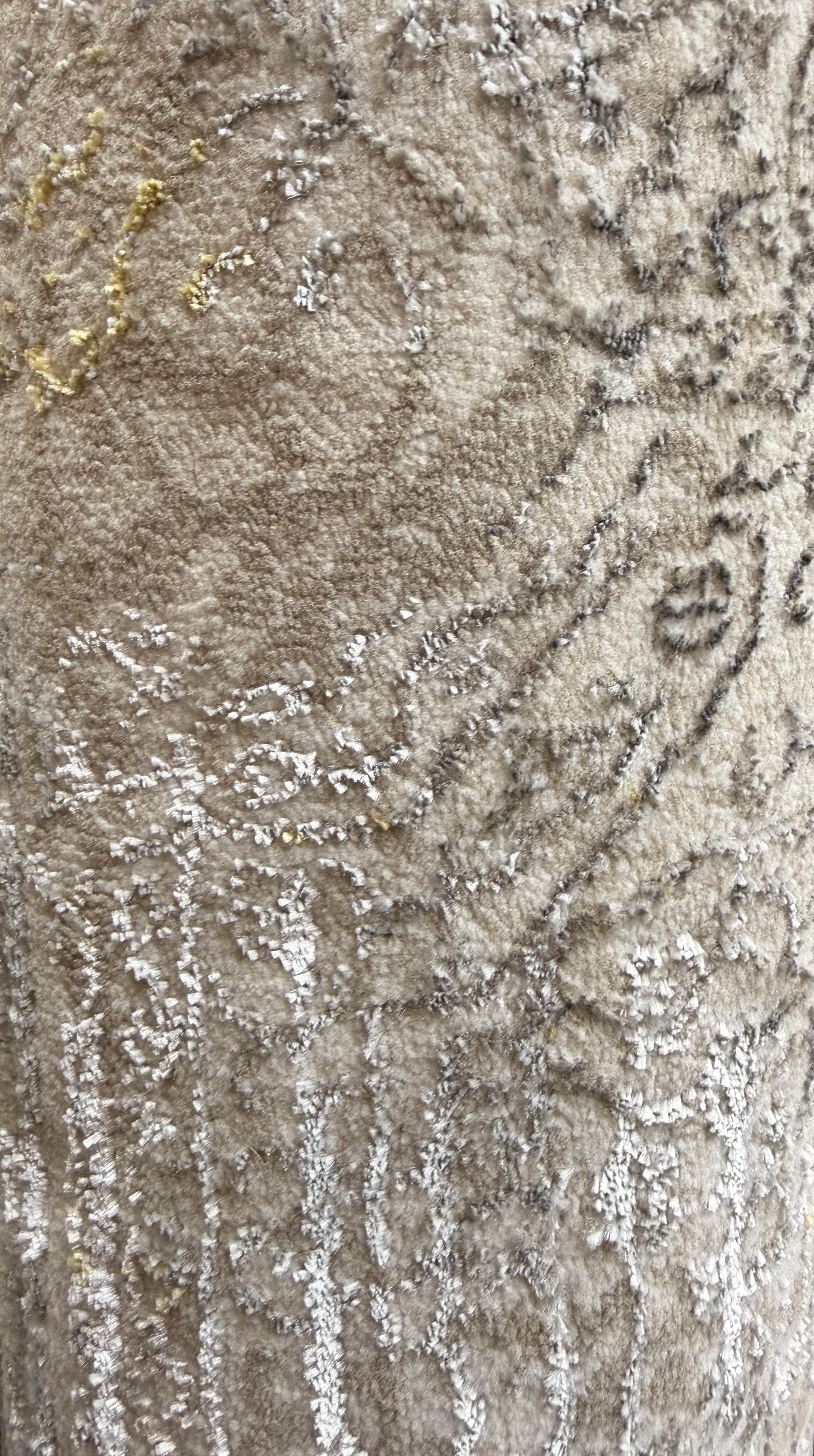 Vintage Persian-Style Area Rug |Ivory & Beige Floral Medallion | Size150×220 cm (4.11×7.3 ft)