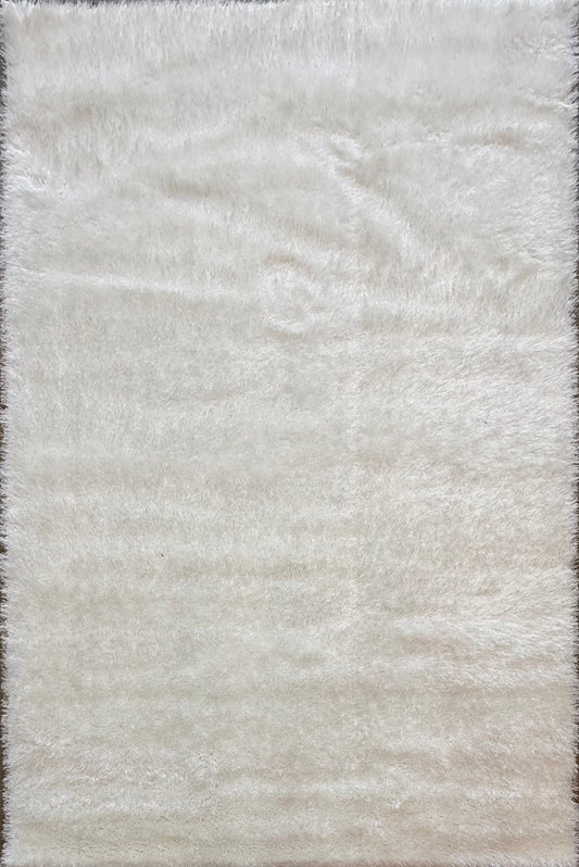 Plush Shaggy Area Rug – Snow White – 150x220 cm (4.9 x 7.2)ft