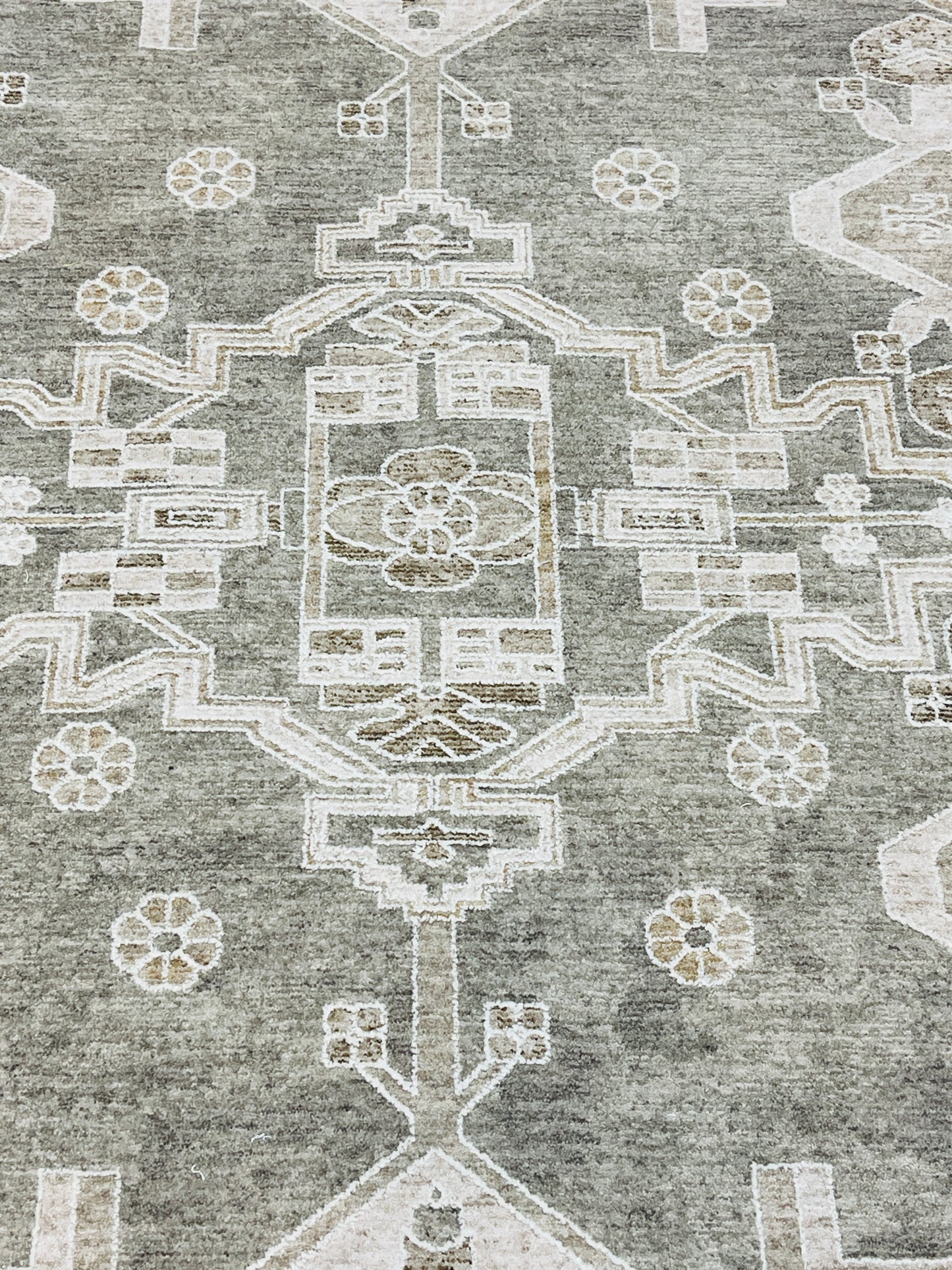 Mid Beige & Light Grey Vintage Rug – 160x230cm (5.3x7.7)feet