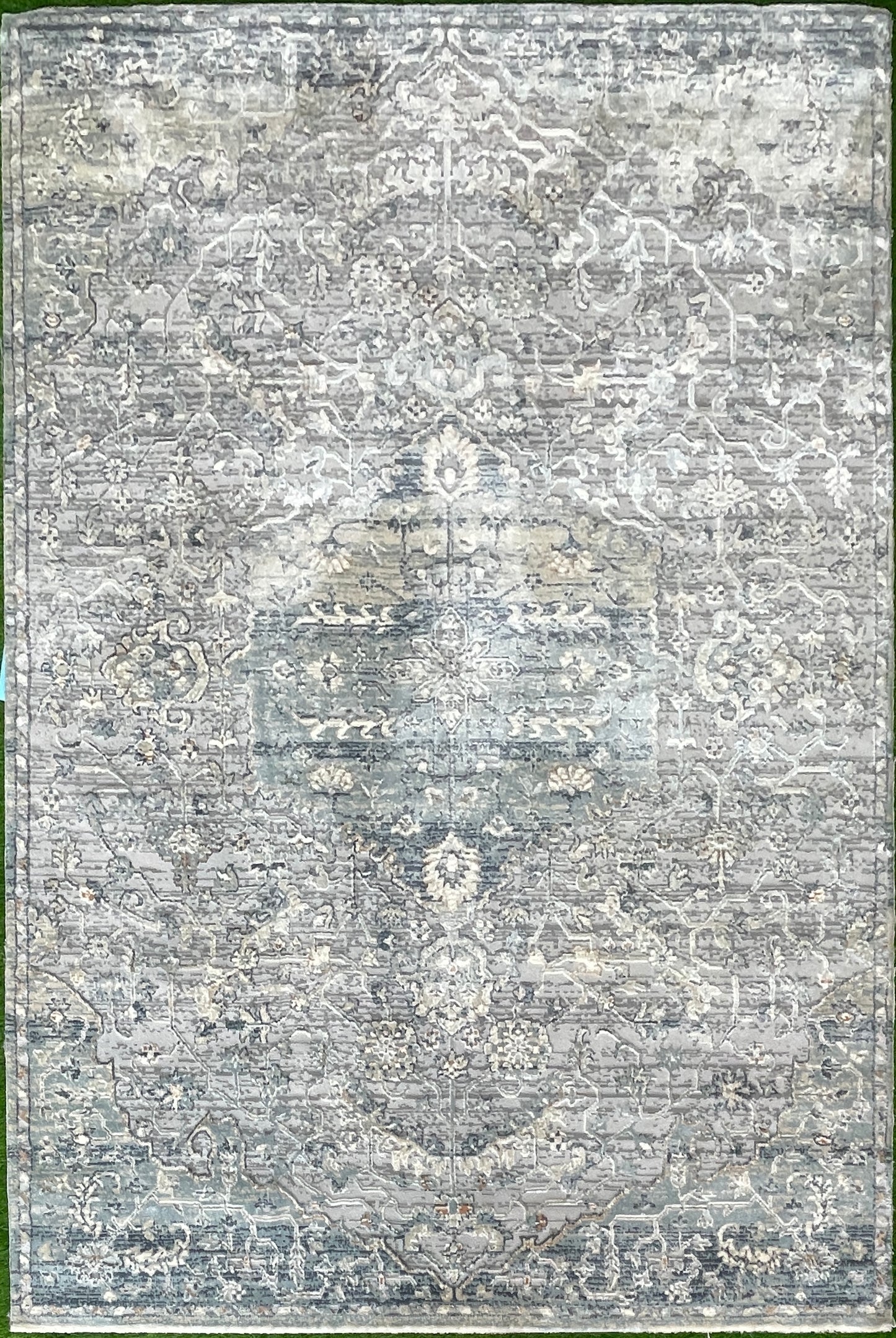 Contemporary Cream & Grey Rug - 160x220cm (5.3x7.7)feet