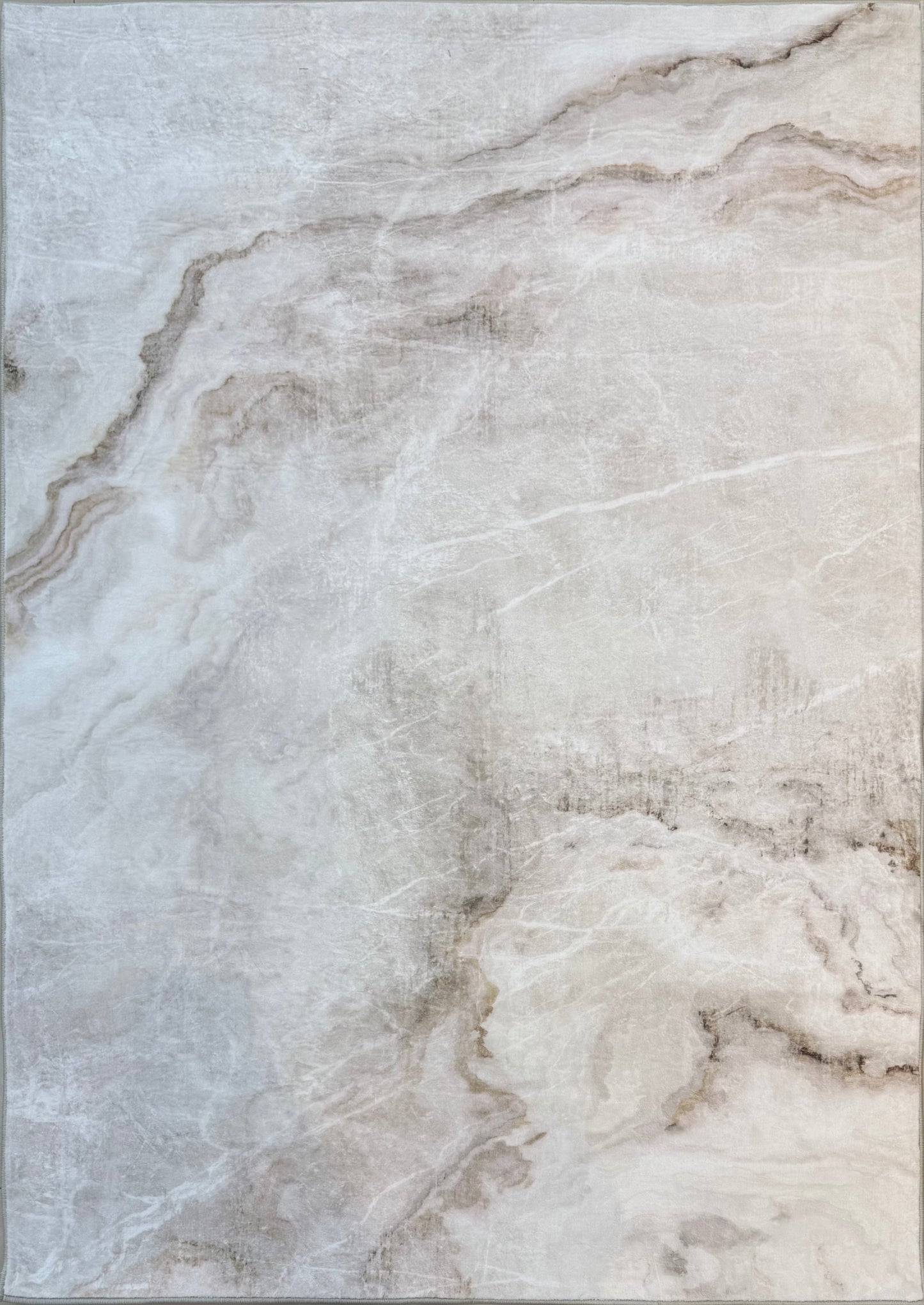 Elegant Marble-Design Rug with Soft Neutral Tones – Ivory, Beige & Taupe | Size 120×170 cm (4.0×5.7ft)