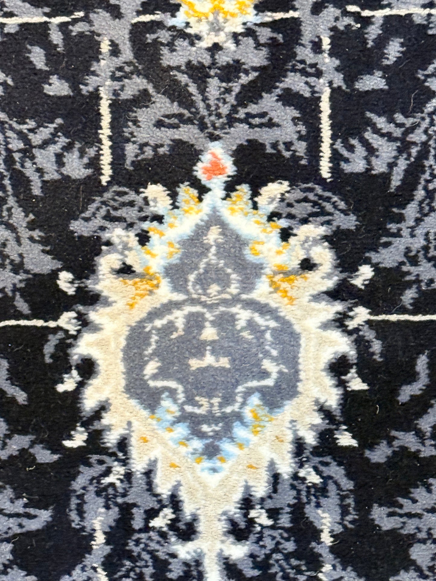 Elegant Persian-Style Navy and Gold Rug -  Size 150x220cm (4.11x7.3)ft