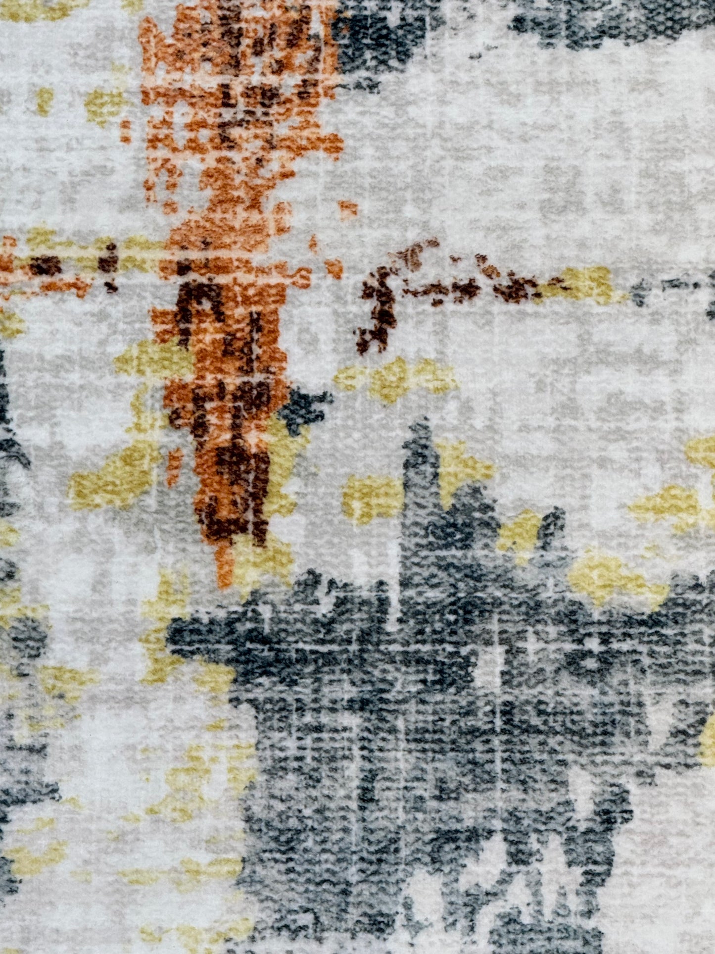 Distressed Abstract Black/Light Grey/Cream Rug | Size 120x170 cm (4.0x5.7 ft)